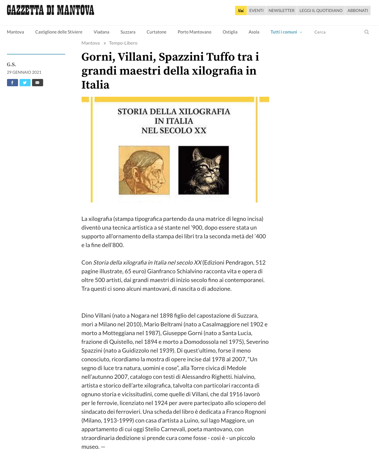 Storia della xilografia in Italia nel secolo XX