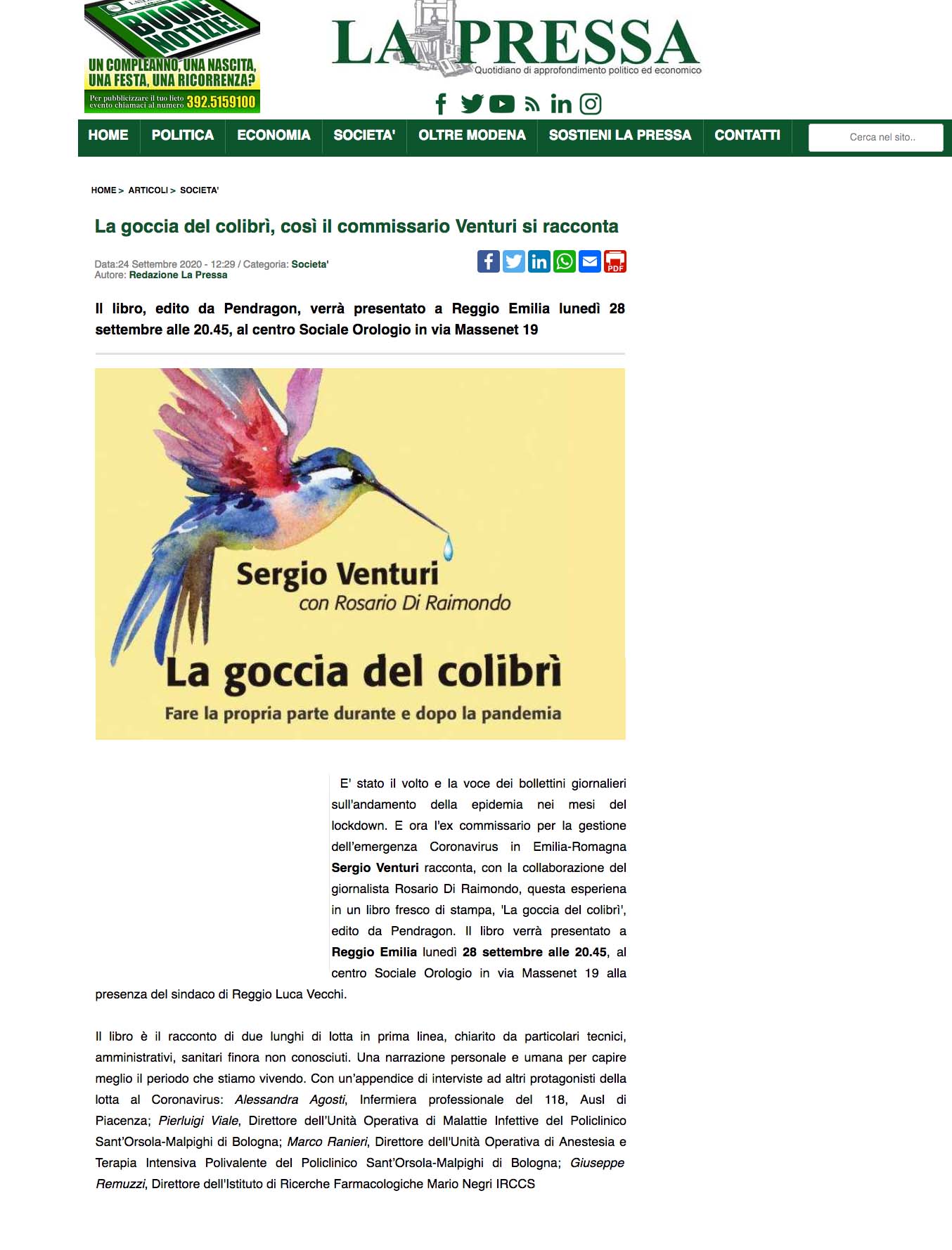 La goccia del colibrì