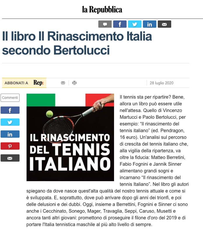 Il Rinascimento del tennis italiano