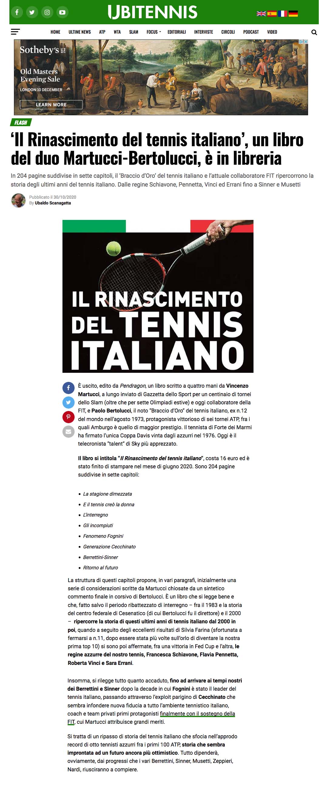 Il Rinascimento del tennis italiano