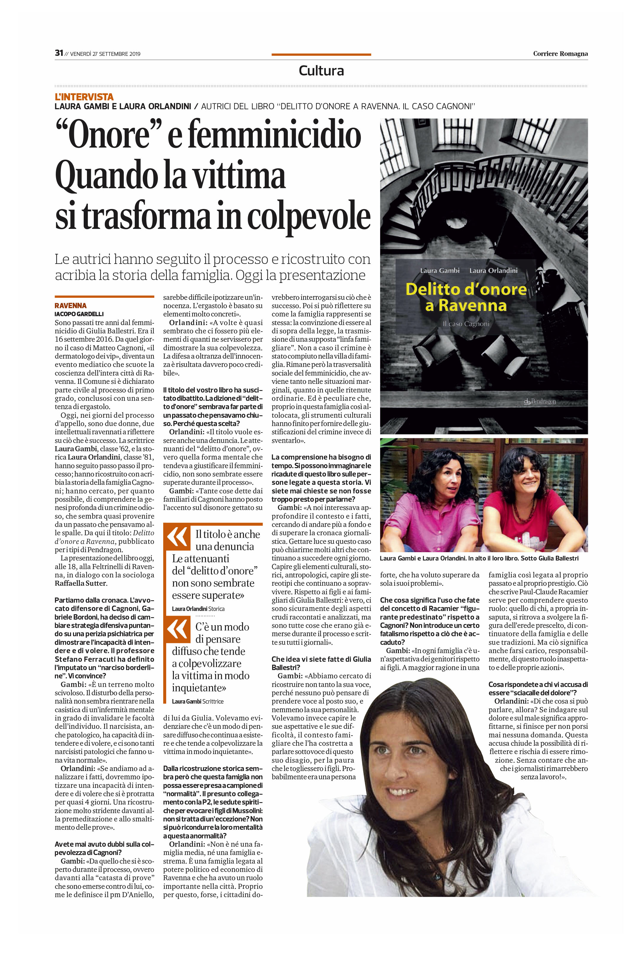 Delitto d'onore a Ravenna