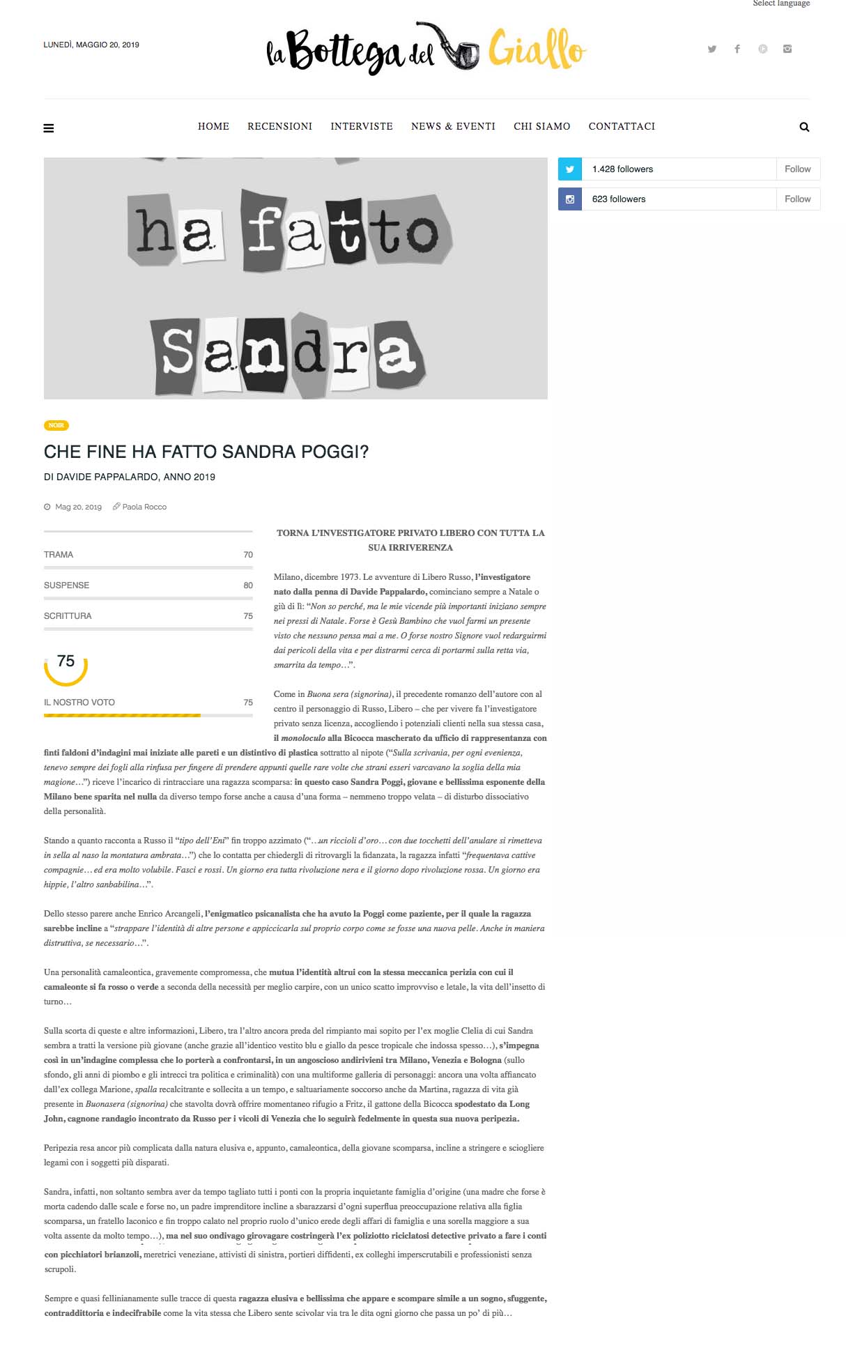 Che fine ha fatto sandra poggi?