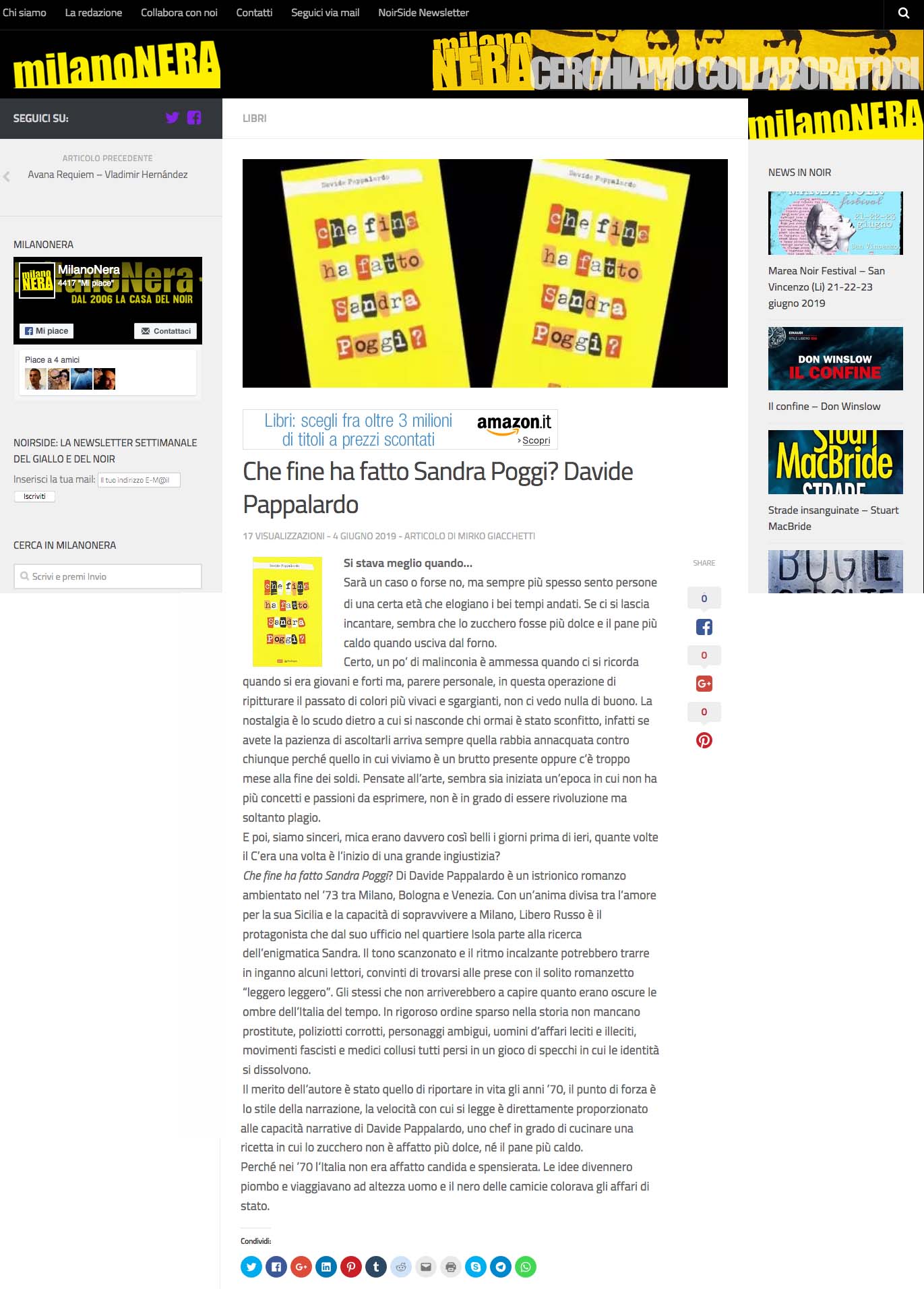 Che fine ha fatto Sandra Poggi? Davide Pappalardo