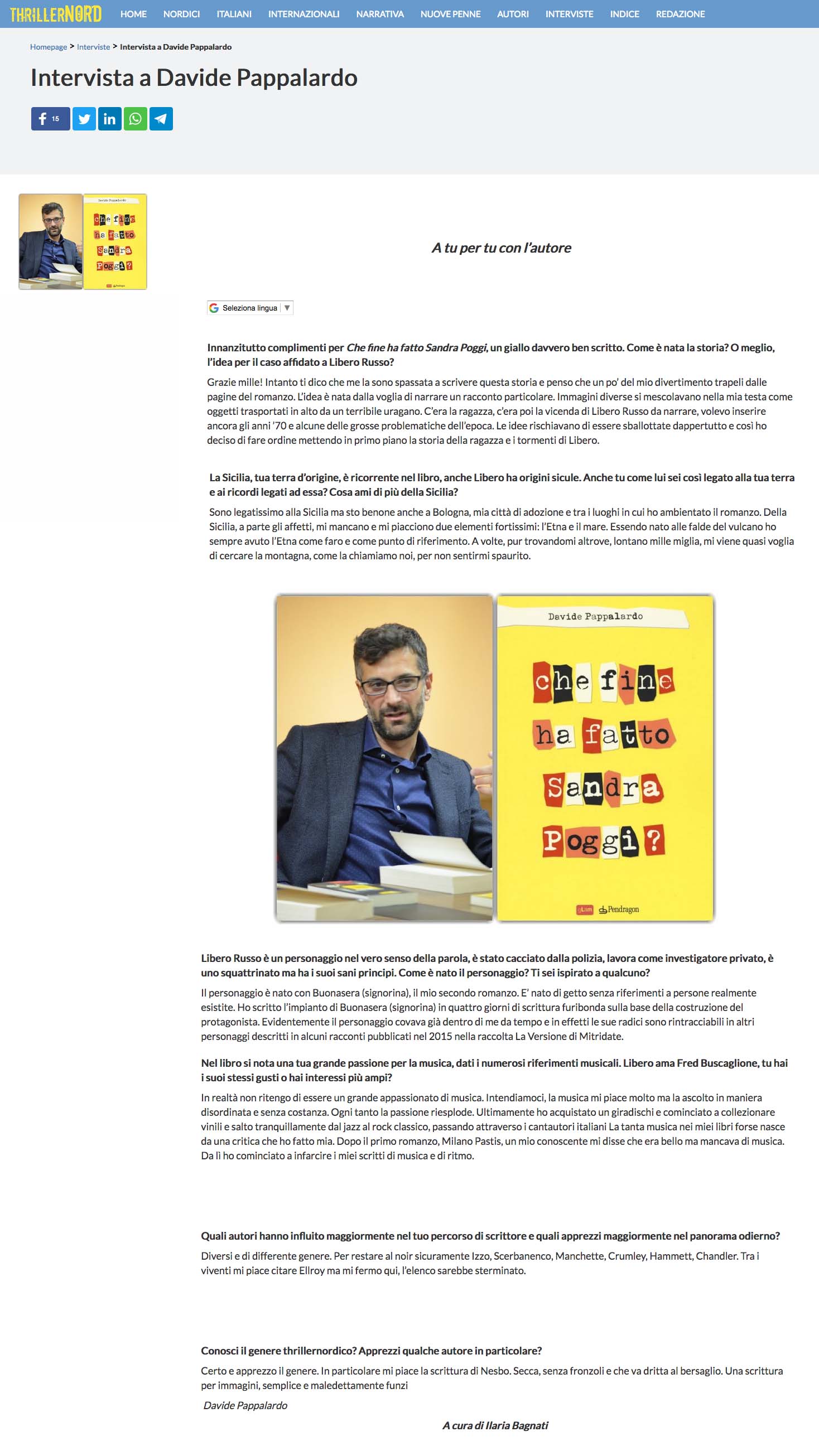 Intervista a Davide Pappalardo