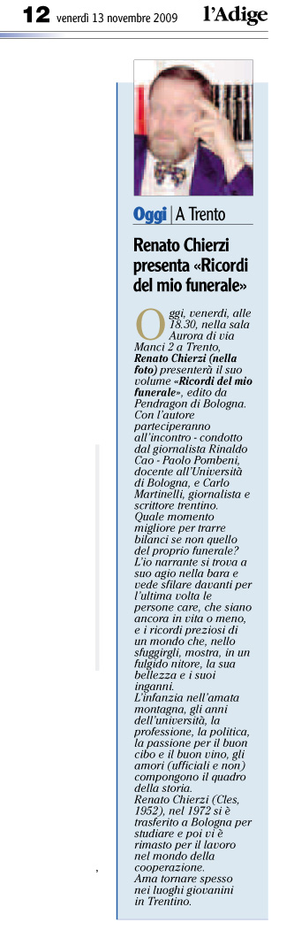 Ricordi del mio funerale
