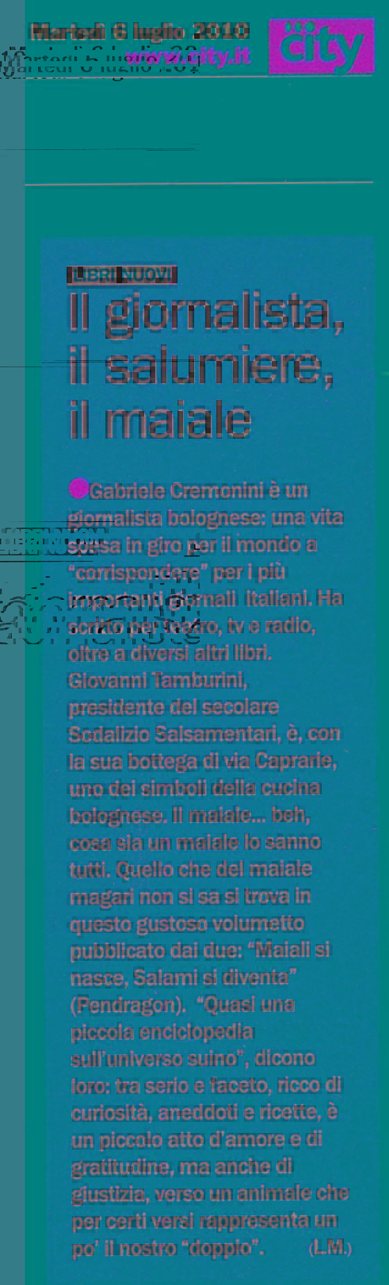 Maiali si nasce salami si diventa