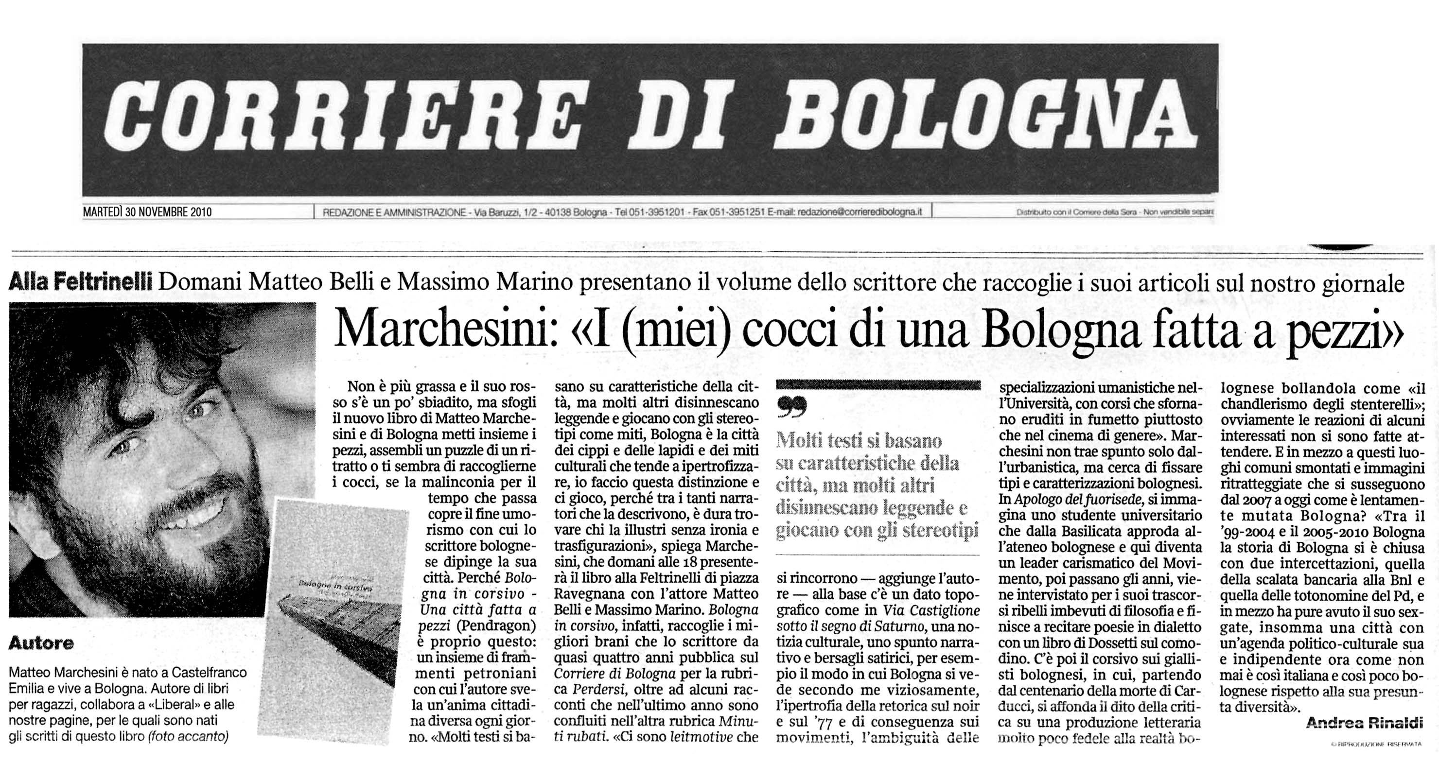 Bologna in corsivo