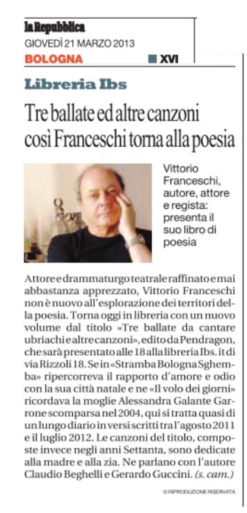 Tre ballate da cantare ubriachi e altre canzoni