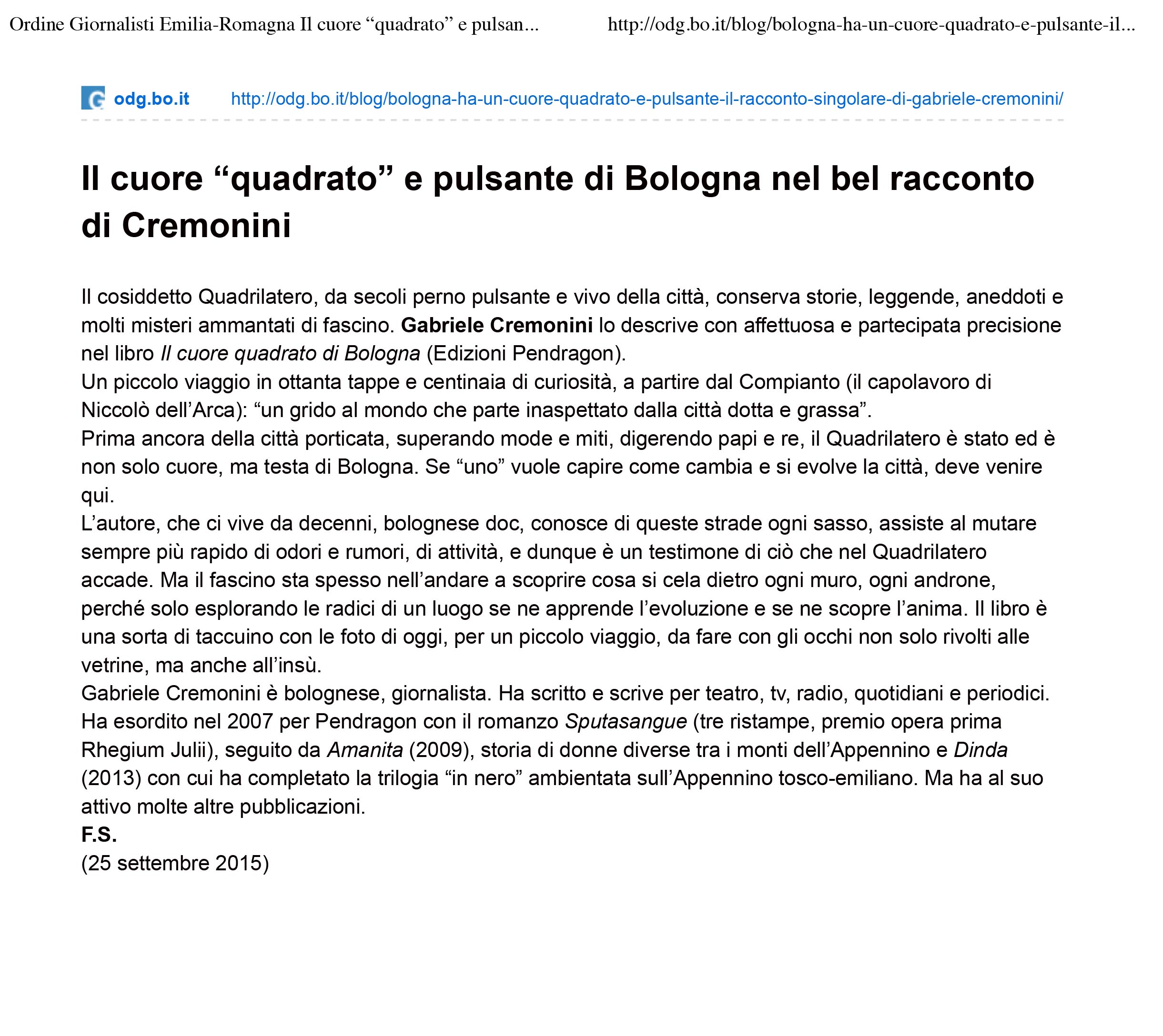 Il cuore quadrato di Bologna