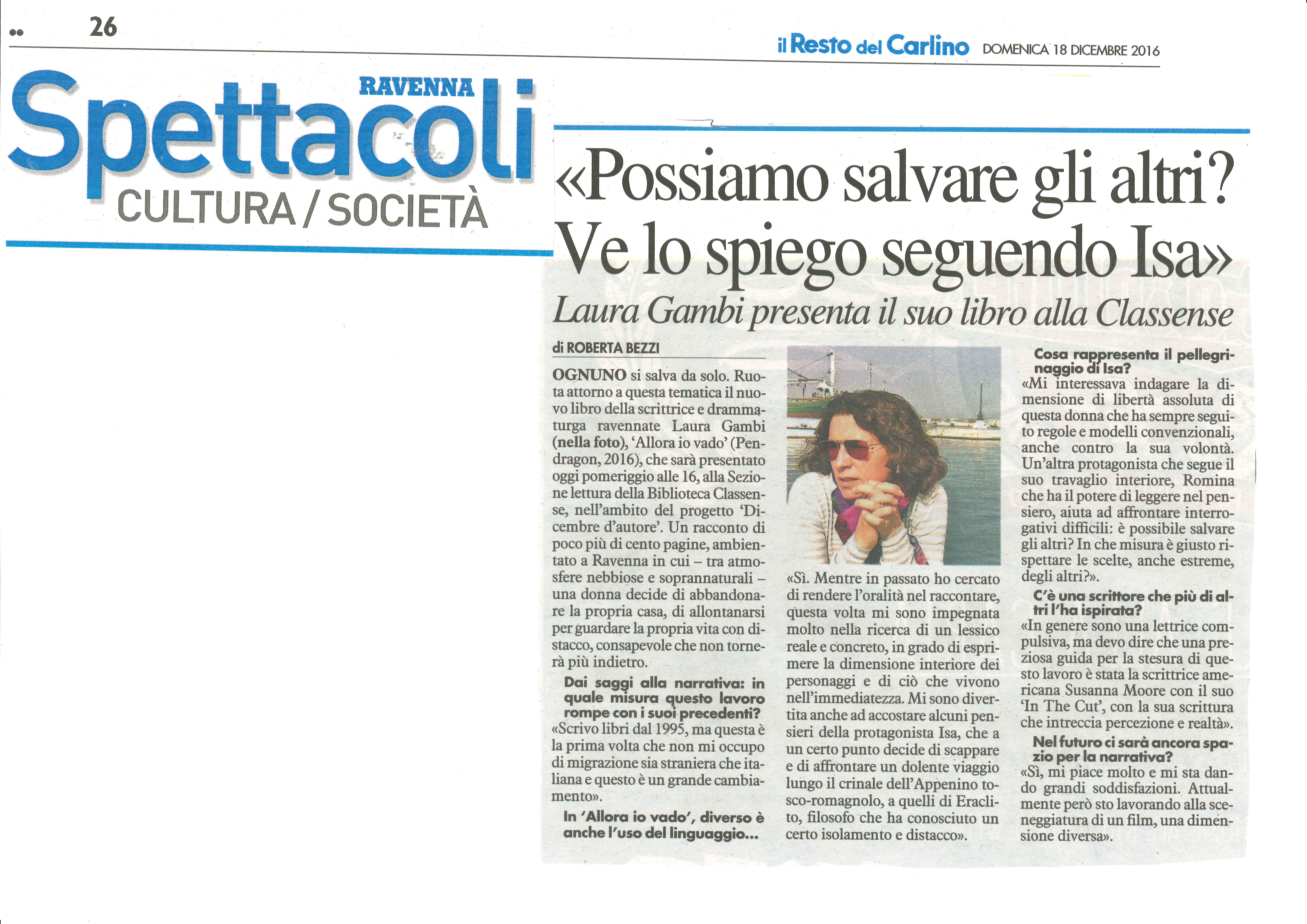 Allora io vado