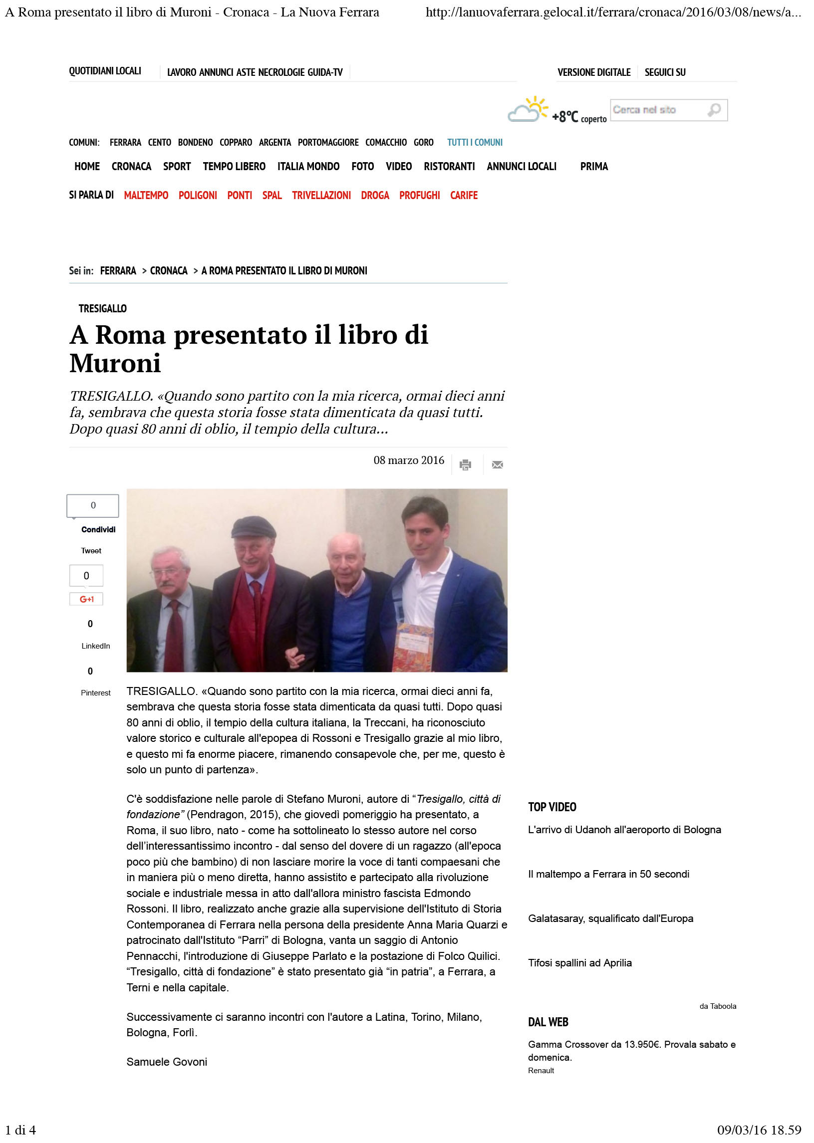 Tresigallo, città di fondazione