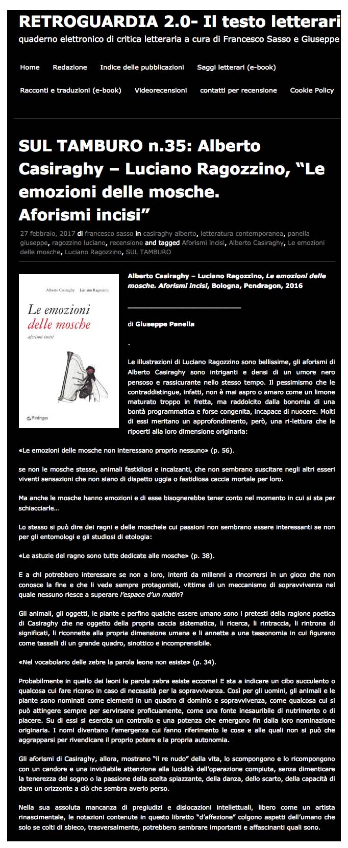 Le emozioni delle mosche