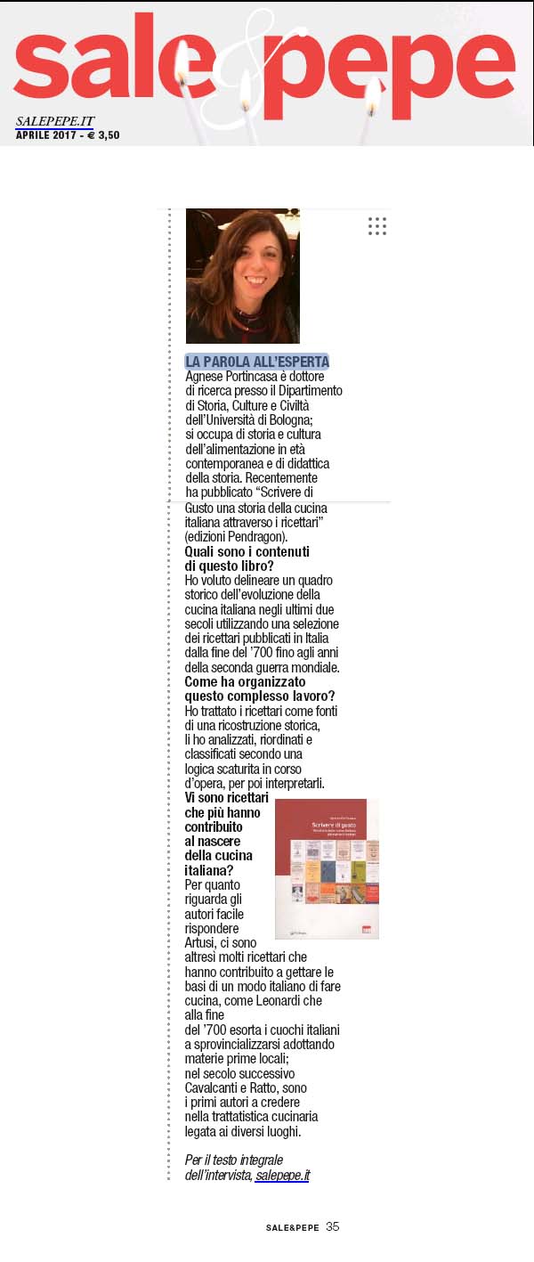 Scrivere di gusto