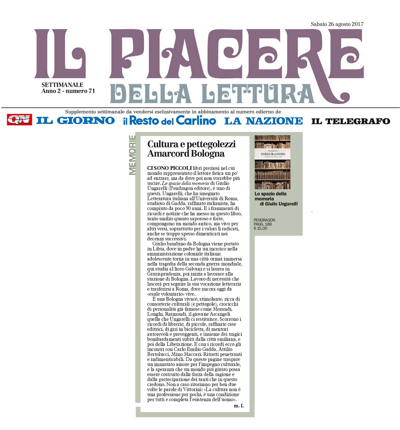 Lo spazio della memoria