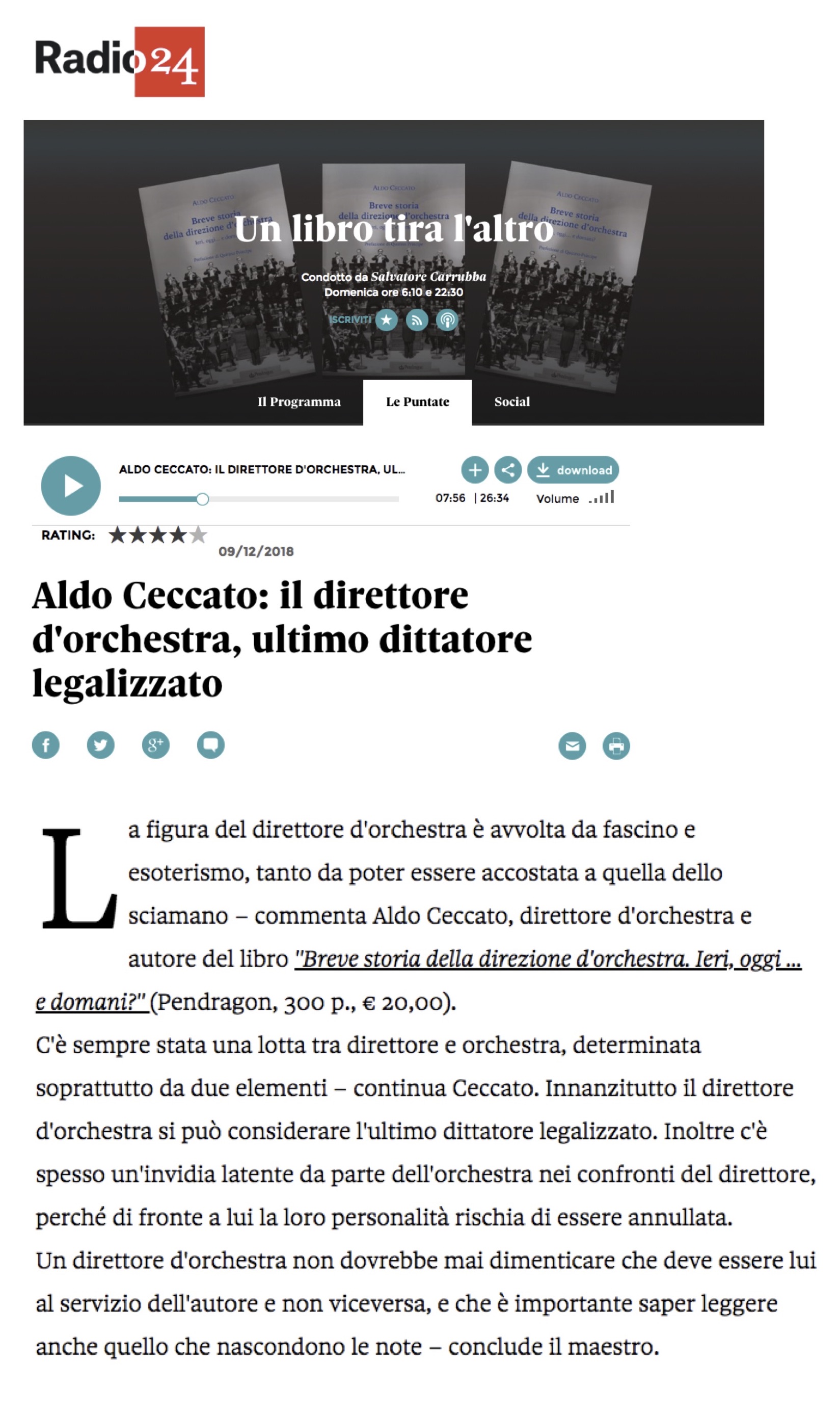 Breve storia della direzione d'orchestra