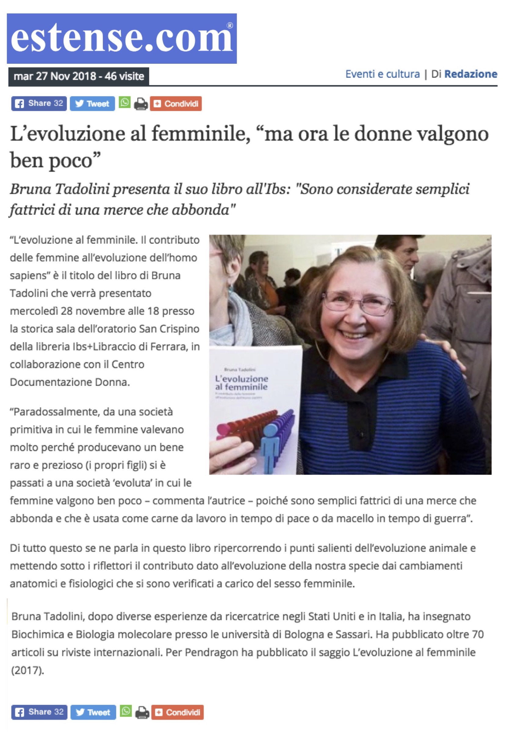 L'evoluzione al femminile