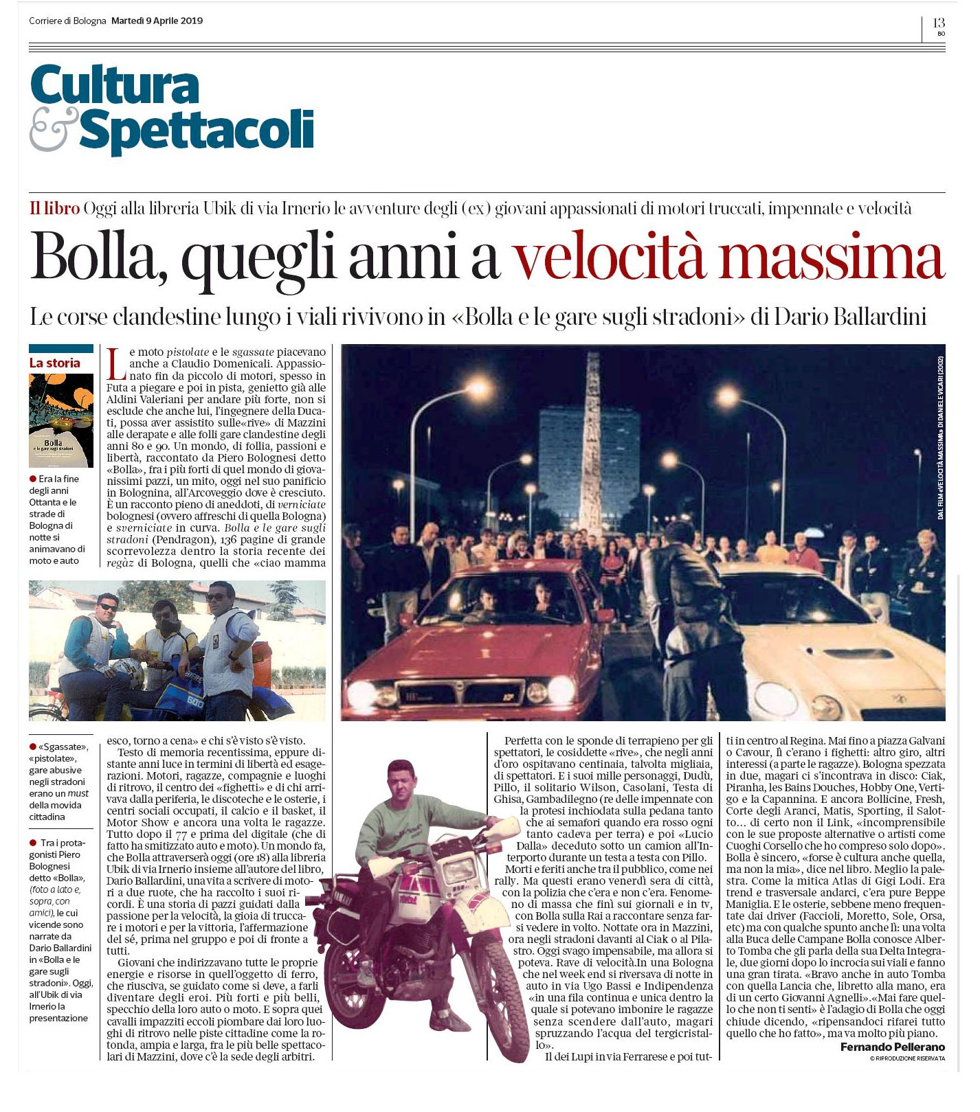 Bolla e le gare sugli stradoni