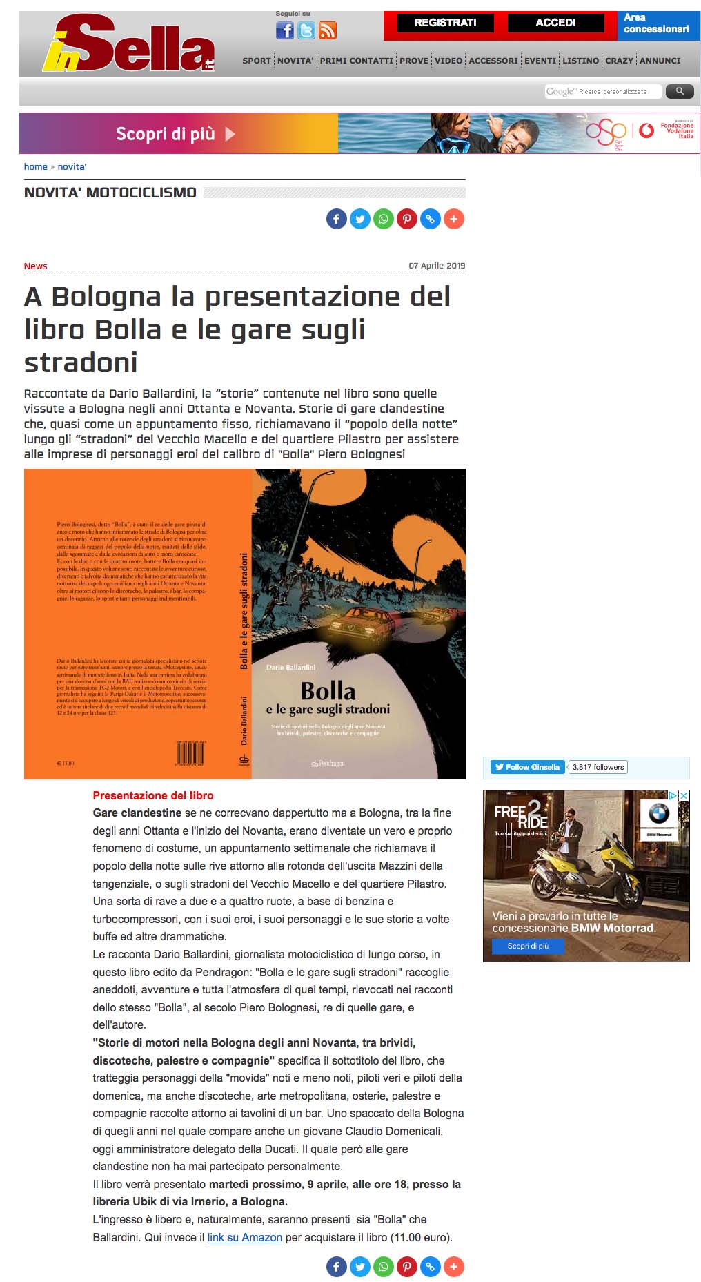 Bolla e le gare sugli stradoni