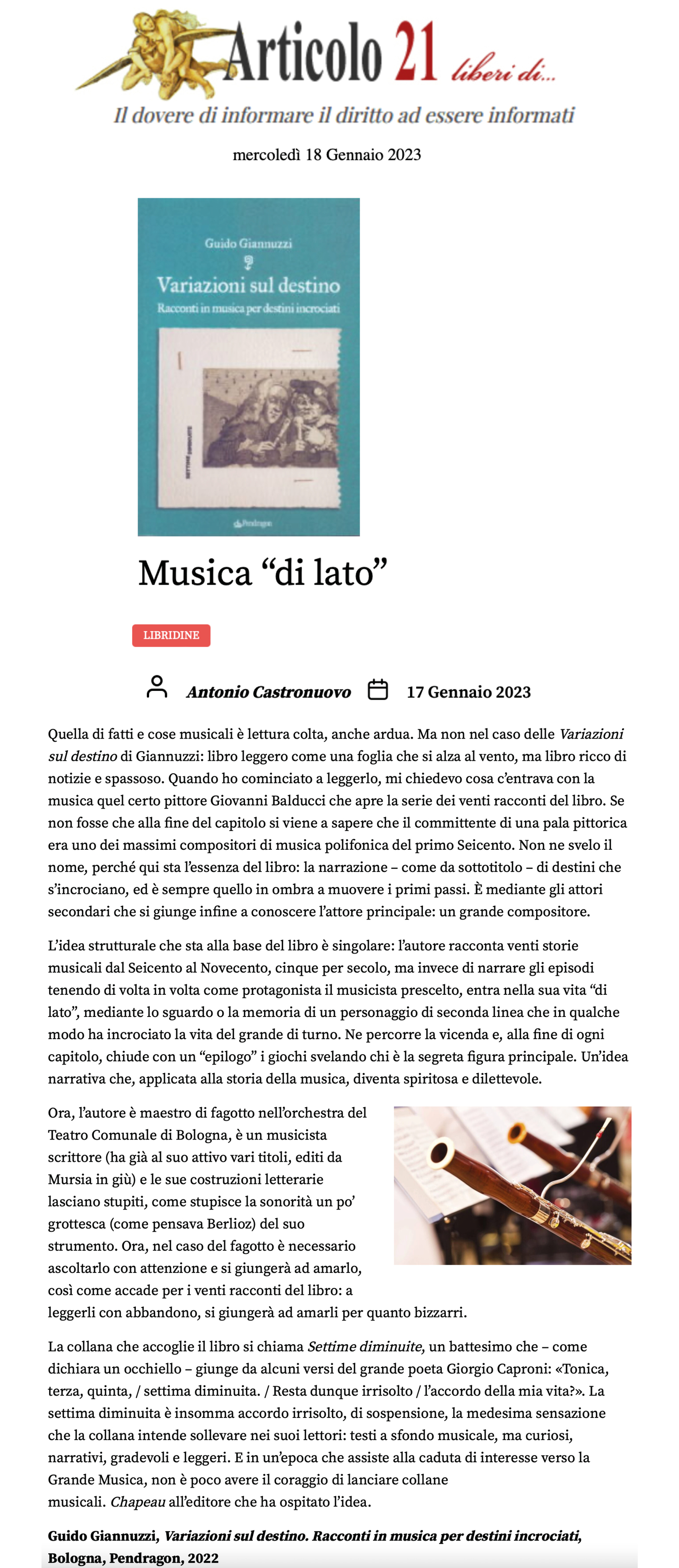 Variazioni sul destino