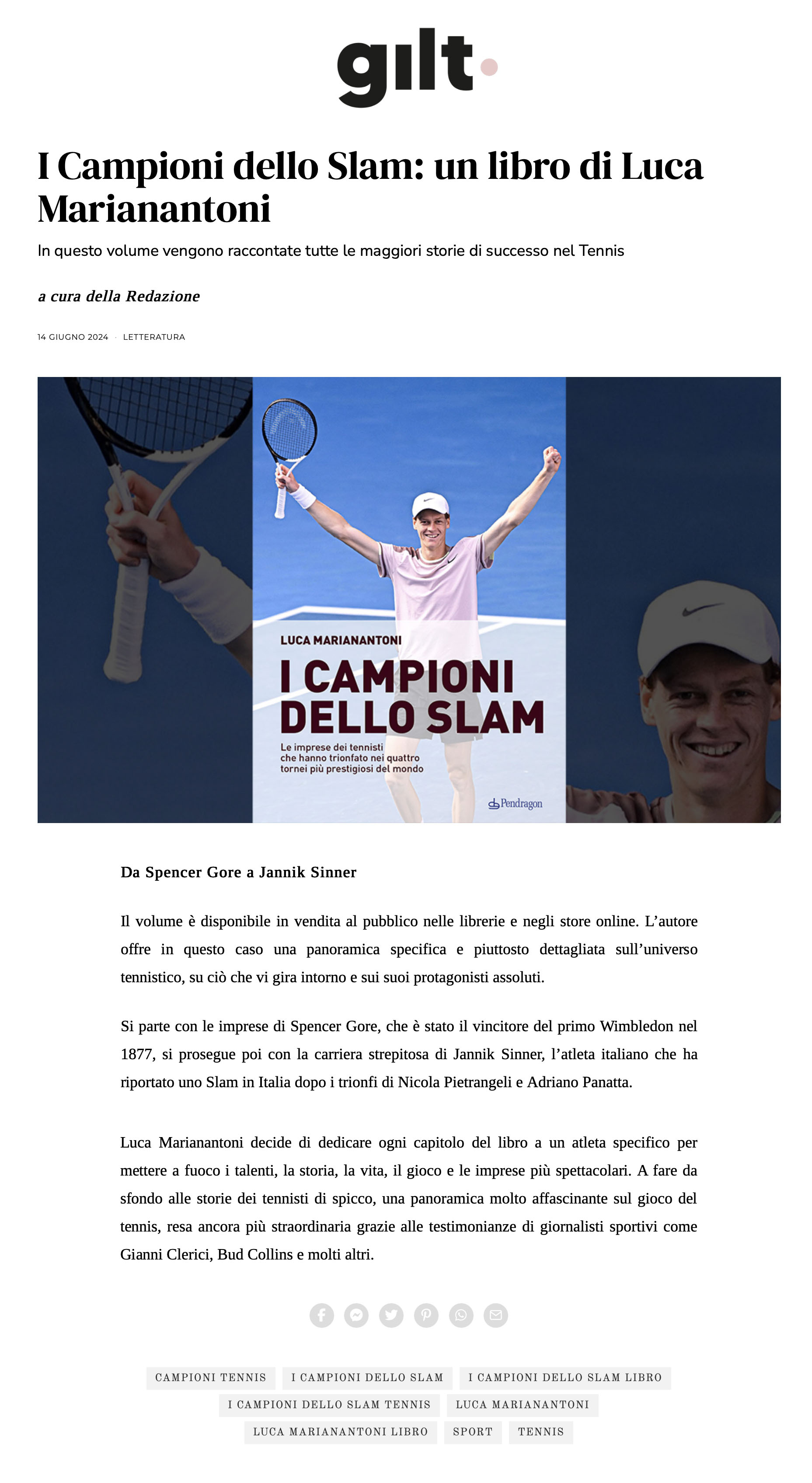 I campioni dello Slam