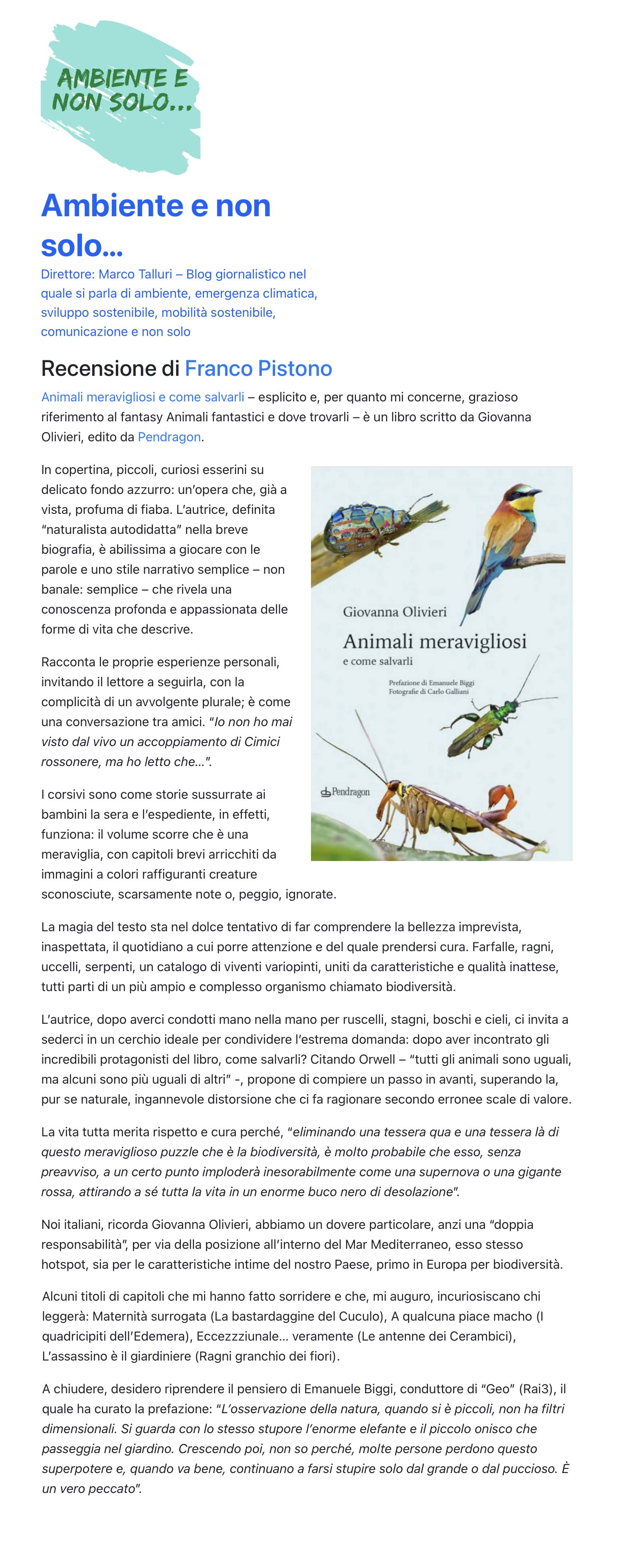 Animali meravigliosi