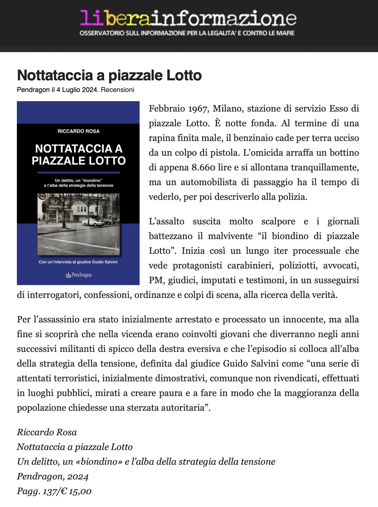 Nottataccia a piazzale Lotto