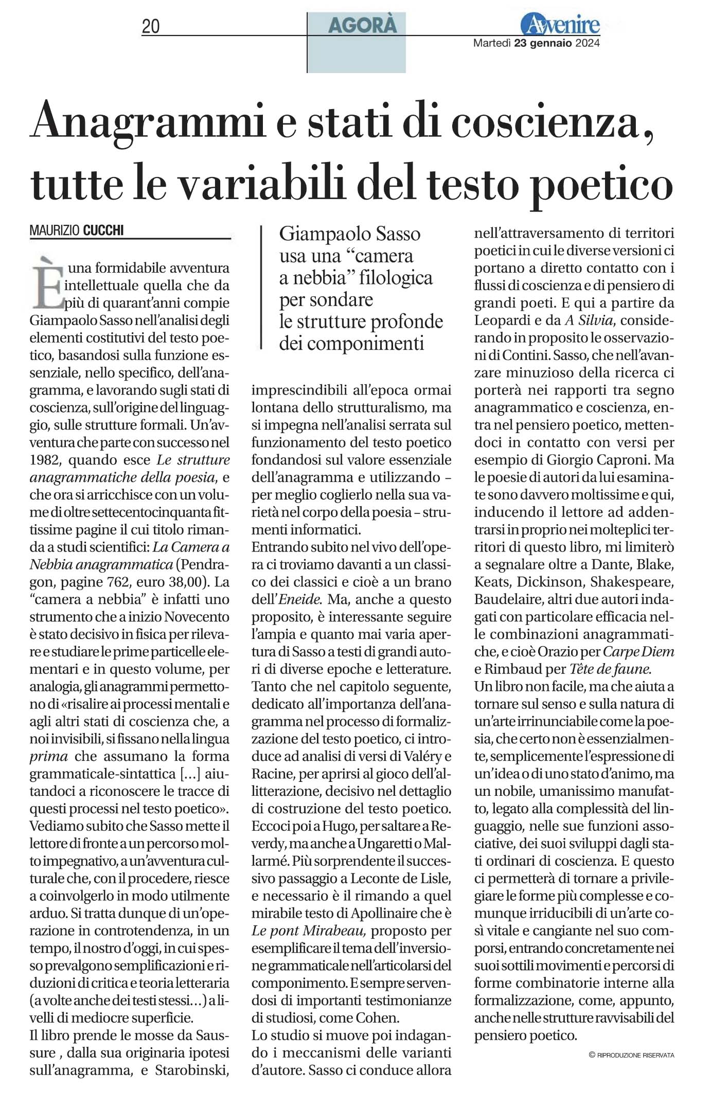 La Camera a Nebbia Anagrammatica