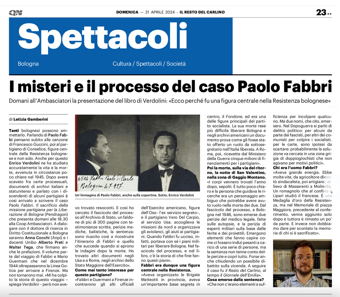 Il caso Paolo Fabbri
