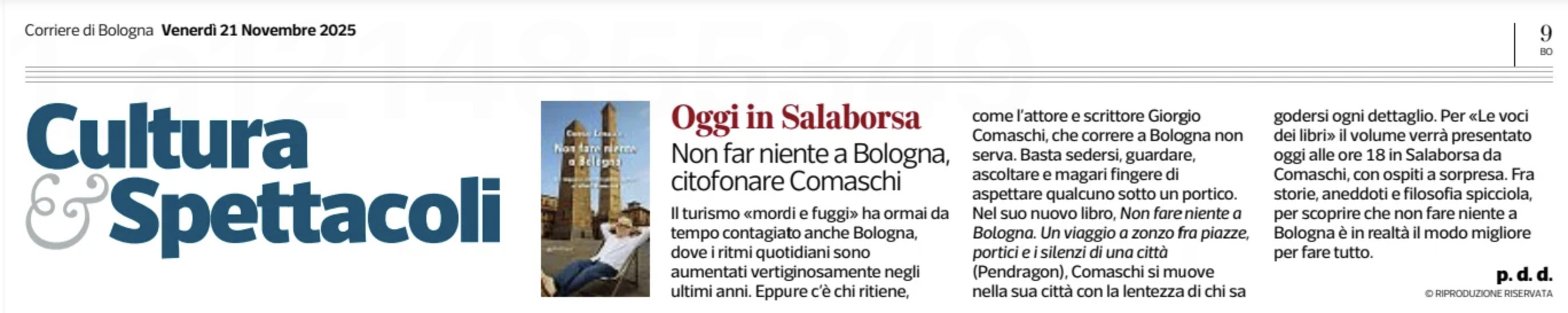 Non fare niente a Bologna