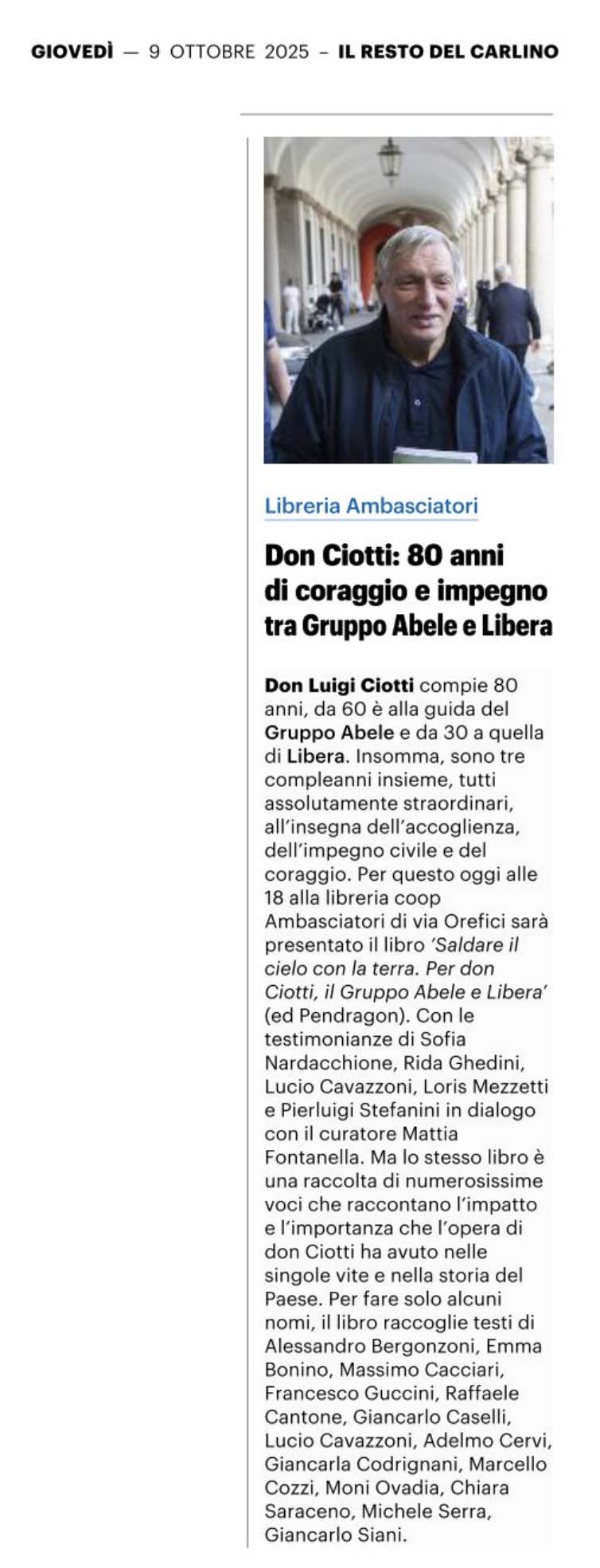 Saldare il cielo con la terra