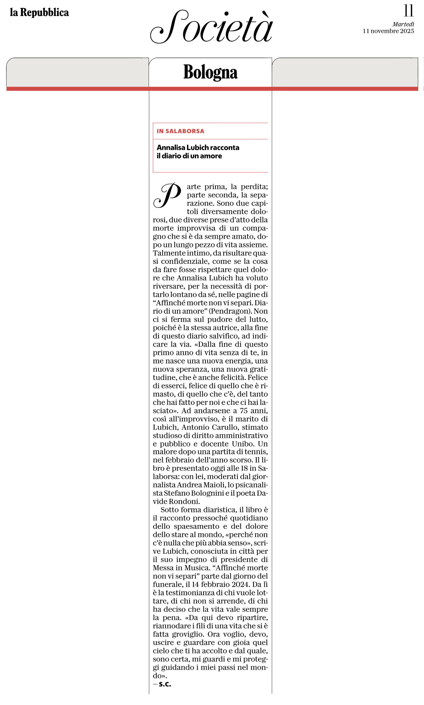 Affinché morte non vi separi