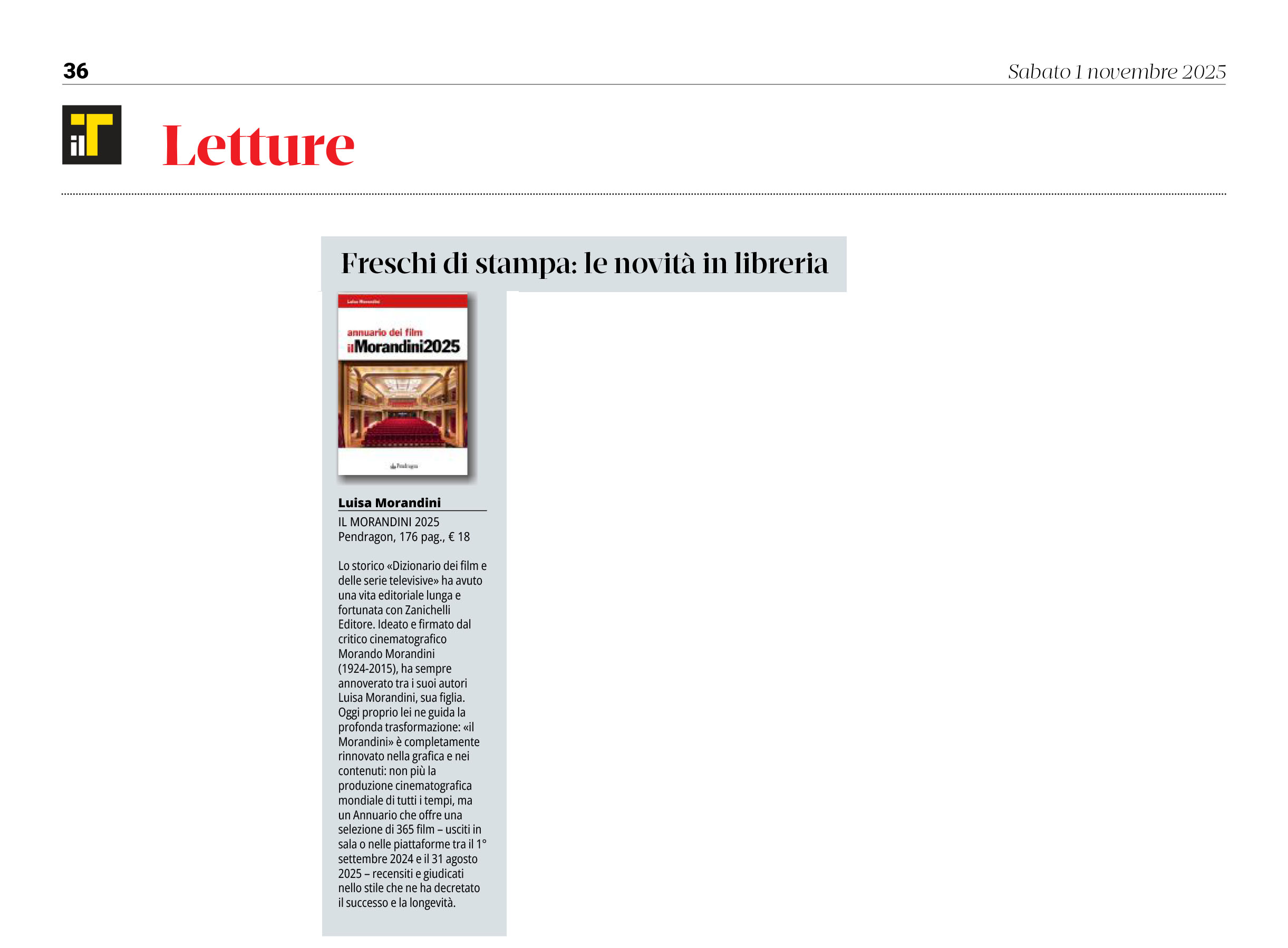 Annuario dei film ilMorandini 2025