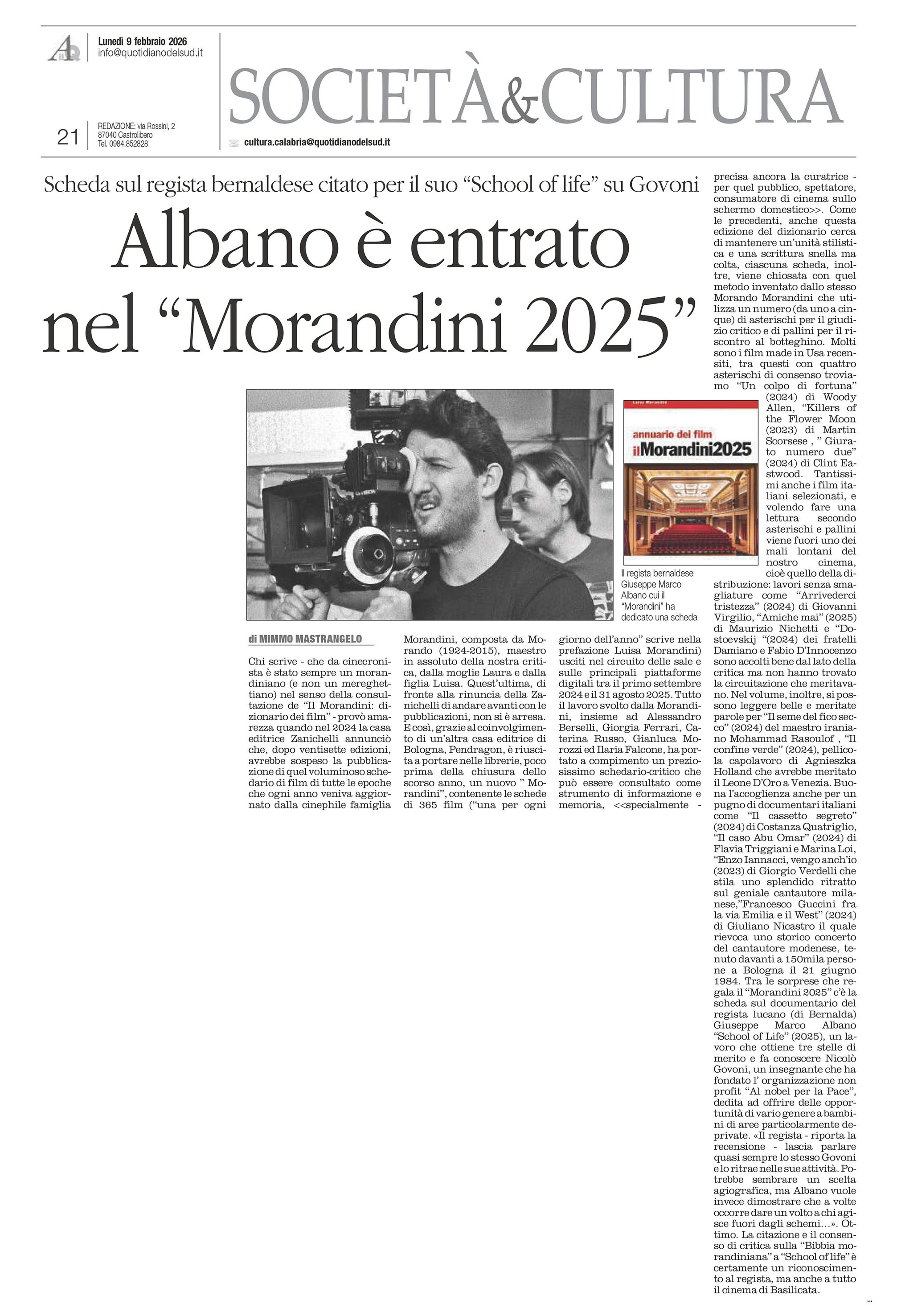Annuario dei film ilMorandini 2025